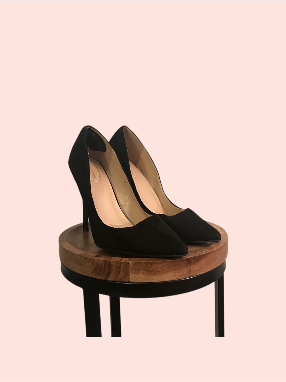 Fashion Nova Black Pointed-Toe Stiletto Pumps